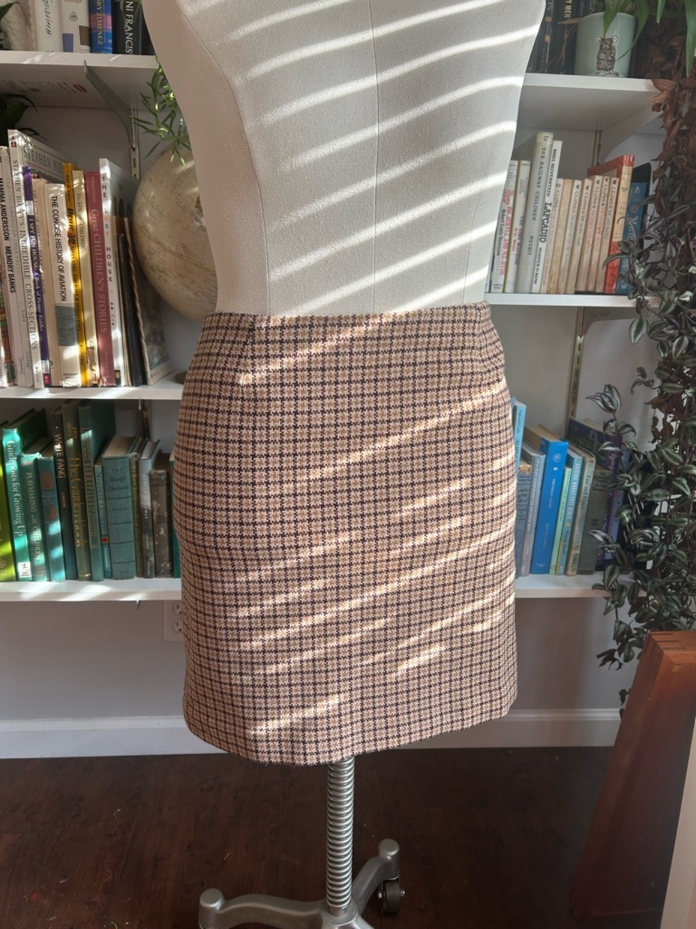 Vintage Eddie Bauer Brown and Black Plaid Mini Skirt